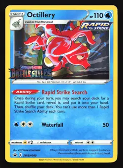 Octillery SWSH089 Battle Styles Prerelease Black Star Promo Pokemon Card - Image 1