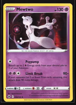 Mewtwo 059/159 Crown Zenith Holo Rare Pokemon Card - Image 1