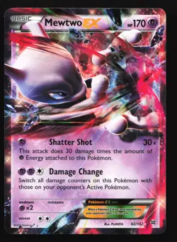 Mewtwo EX 62/162 XY - BREAKthrough Ultra Rare Pokemon Card - Image 1