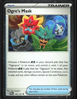 Ogre's Mask 159/167 Twilight Masquerade Cosmos Holo Pokemon Card - Image 1