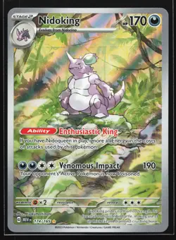 Nidoking 174/165 SV: MEW EN-151 Illustration Rare Pokemon Card - Image 1