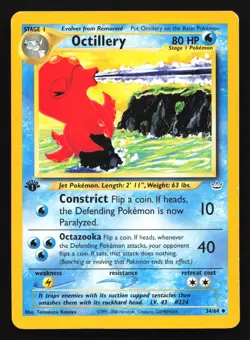 Octillery 34/64 Neo Revelation 1st Edition Uncommon Pokemon Card - Image 1