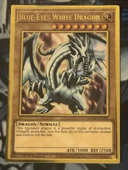 YuGiOh! TCG Blue-Eyes White Dragon MGED-EN001 Premium Gold Rare 1st Edition NM - Image 1