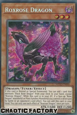 YUGIOH MP22-EN060 Roxrose Dragon Prismatic Secret Rare 1st Edition NM - Image 1