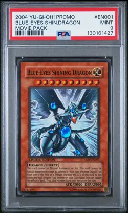 PSA 9 Blue Eyes Shining Dragon MOV-EN001 2004 Yu-Gi-Oh Movie Promo - Image 1