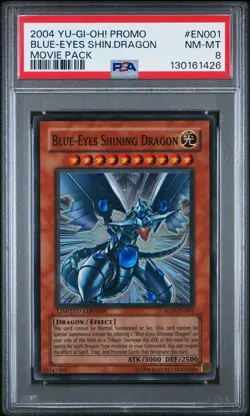 PSA 8 Blue Eyes Shining Dragon MOV-EN001 2004 Yu-Gi-Oh Movie Promo - Image 1
