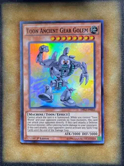 Yugioh Toon Ancient Gear Golem DRL2-EN022 Super Rare 1st Ed NM - Image 1