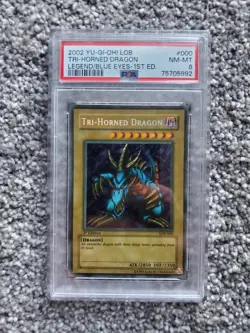 Yu-Gi-Oh! - 2002 Tri-Horned Dragon 1st Edition - LOB-000 - PSA 8 - NM-MT - Image 1