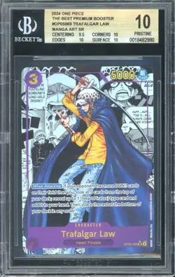 BGS 10 2024 One Piece EN #069 TRAFALGAR LAW Manga Alt Art OP05-069 PRISTINE - Image 1