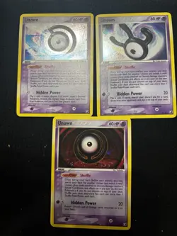2005 Unown Holo Unseen Forces 3 card Lot O D W Pokemon Vintage Please Read ✨ - Image 1
