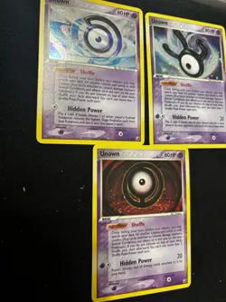 2005 Unown Holo Unseen Forces 3 card Lot O D W Pokemon Vintage Please Read ✨ - Image 2