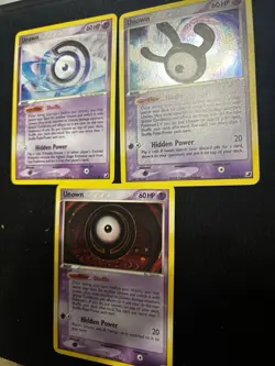 2005 Unown Holo Unseen Forces 3 card Lot O D W Pokemon Vintage Please Read ✨ - Image 3