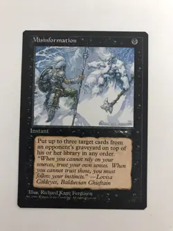 Misinformation MTG Magic the Gathering Card NM Near Mint Alliances - Image 1
