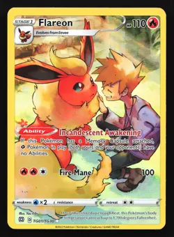 Flareon TG01 SWSH09: Brilliant Stars Trainer Gallery Ultra Rare Pokemon Card - Image 1