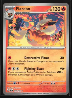 Flareon (Master Ball) 013/131 Prismatic Evolutions Reverse Holo Pokemon Card - Image 1