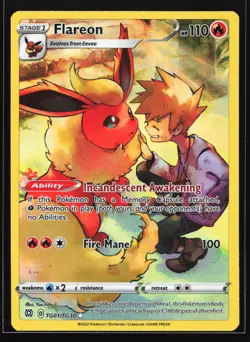 Flareon TG01 SWSH09: Brilliant Stars Trainer Gallery Ultra Rare Pokemon Card - Image 1