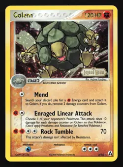 Golem 6/92 Legend Maker STAMPED Reverse Holo Rare Pokemon Card - Image 1