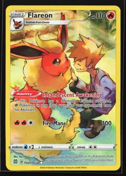 Flareon TG01 SWSH09: Brilliant Stars Trainer Gallery Ultra Rare Pokemon Card - Image 1