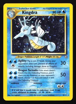 Kingdra 8/111 Neo Genesis Holo Rare Pokemon Card - Image 1