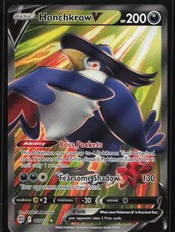 Honchkrow V (Full Art) 161/172 SWSH09: Brilliant Stars Ultra Rare Pokemon Card - Image 1