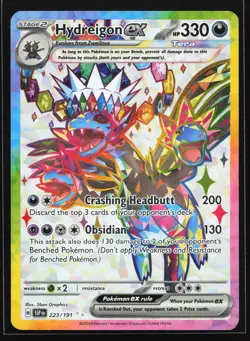 Hydreigon ex 223/191 SV08: Surging Sparks Ultra Rare Pokemon Card - Image 1