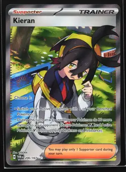 Kieran 206/167 SV06: Twilight Masquerade Ultra Rare Pokemon Card - Image 1