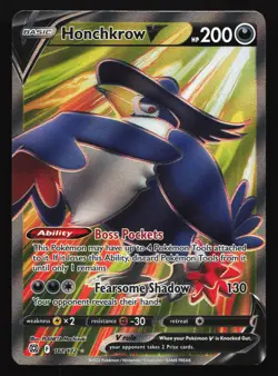 Honchkrow V (Full Art) 161/172 SWSH09: Brilliant Stars Ultra Rare Pokemon Card - Image 1