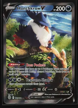 Honchkrow V (Alt Art) 162/172 SWSH09: Brilliant Stars Ultra Rare Pokemon Card - Image 1