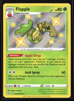 Flapple SV013/SV122 Shining Fates: Shiny Vault Shiny Holo Rare Pokemon Card - Image 1