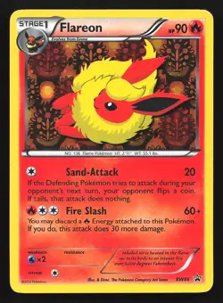 Flareon BW88 Black & White Black Star Promo Pokemon Card - Image 1
