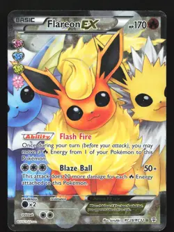 Flareon EX RC28 Generations: Radiant Collection Ultra Rare Pokemon Card - Image 1