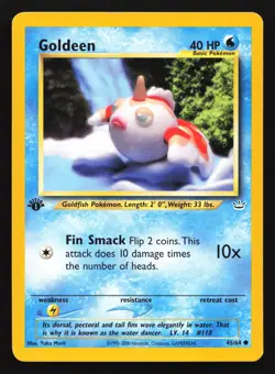 Goldeen 45/64 Neo Revelation 1st Edition Common Pokemon Card - Image 1