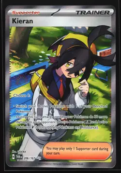Kieran 206/167 SV06: Twilight Masquerade Ultra Rare Pokemon Card - Image 1