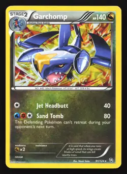 Garchomp 91/124 Dragons Exalted Cracked Ice Holo Rare Pokemon Card - Image 1