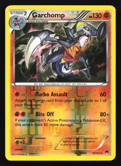 Garchomp 70/122 XY - BREAKpoint Reverse Holo Rare Pokemon Card - Image 1