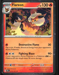 Flareon 013/131 Prismatic Evolutions Cosmos Holo Costco Exclusive Pokemon Card - Image 1