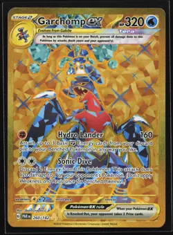 Garchomp ex 260/182 SV04: Paradox Rift Gold Hyper Rare Pokemon Card - Image 1