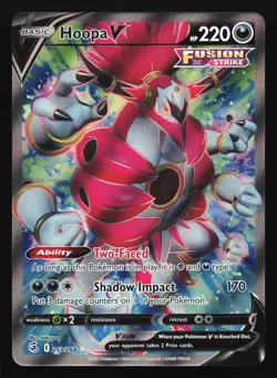 Hoopa V (Full Art) 253/264 SWSH08: Fusion Strike Ultra Rare Pokemon Card - Image 1