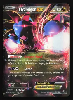 Hydreigon EX 62/108 XY - Roaring Skies Ultra Rare Pokemon Card - Image 1