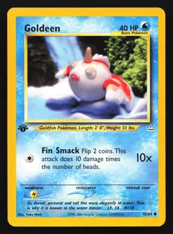 Goldeen 45/64 Neo Revelation 1st Edition Common Pokemon Card - Image 1