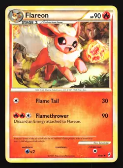 Flareon 26/90 Undaunted Uncommon Pokemon Card - Image 1