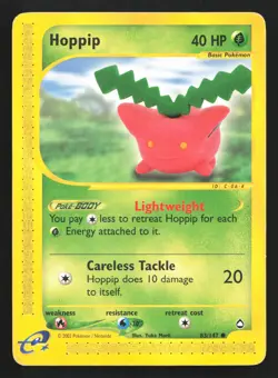 Hoppip 83/147 Aquapolis Common Pokemon Card - Image 1