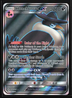Honchkrow GX (Full Art) 202/214 SM - Unbroken Bonds Ultra Rare Pokemon Card - Image 1