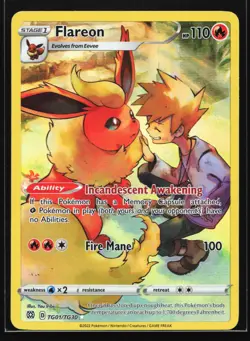 Flareon TG01 SWSH09: Brilliant Stars Trainer Gallery Ultra Rare Pokemon Card - Image 1