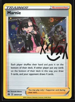 Marnie SWSH120 SWSH: Sword & Shield Black Star Promo Pokemon Card - Image 1