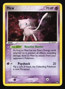 Mew 4/17 POP Series 4 Holo Rare Pokemon Card - Image 1