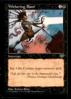 MTG Withering Boon LP Light Play Mirage [5451] - Image 1