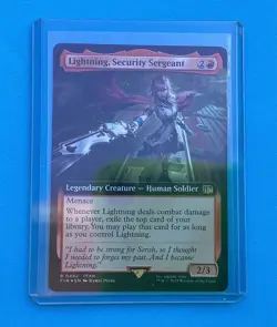 Lightning Security Sergeant Extended Art Final Fantasy Foil Magic 462 FF English - Image 1
