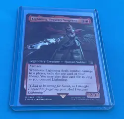 Lightning Security Sergeant Extended Art Final Fantasy Foil Magic 462 FF English - Image 3