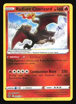 Radiant Charizard 020/159 Crown Zenith Radiant Rare Pokemon Card - Image 1